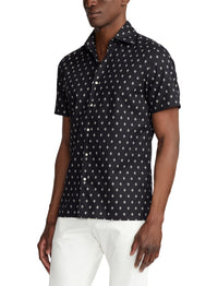 Chemise à motif en sergé - Black & Tan