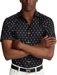 Chemise à motif en sergé - Black & Tan