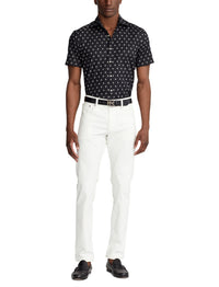 Chemise à motif en sergé - Black & Tan