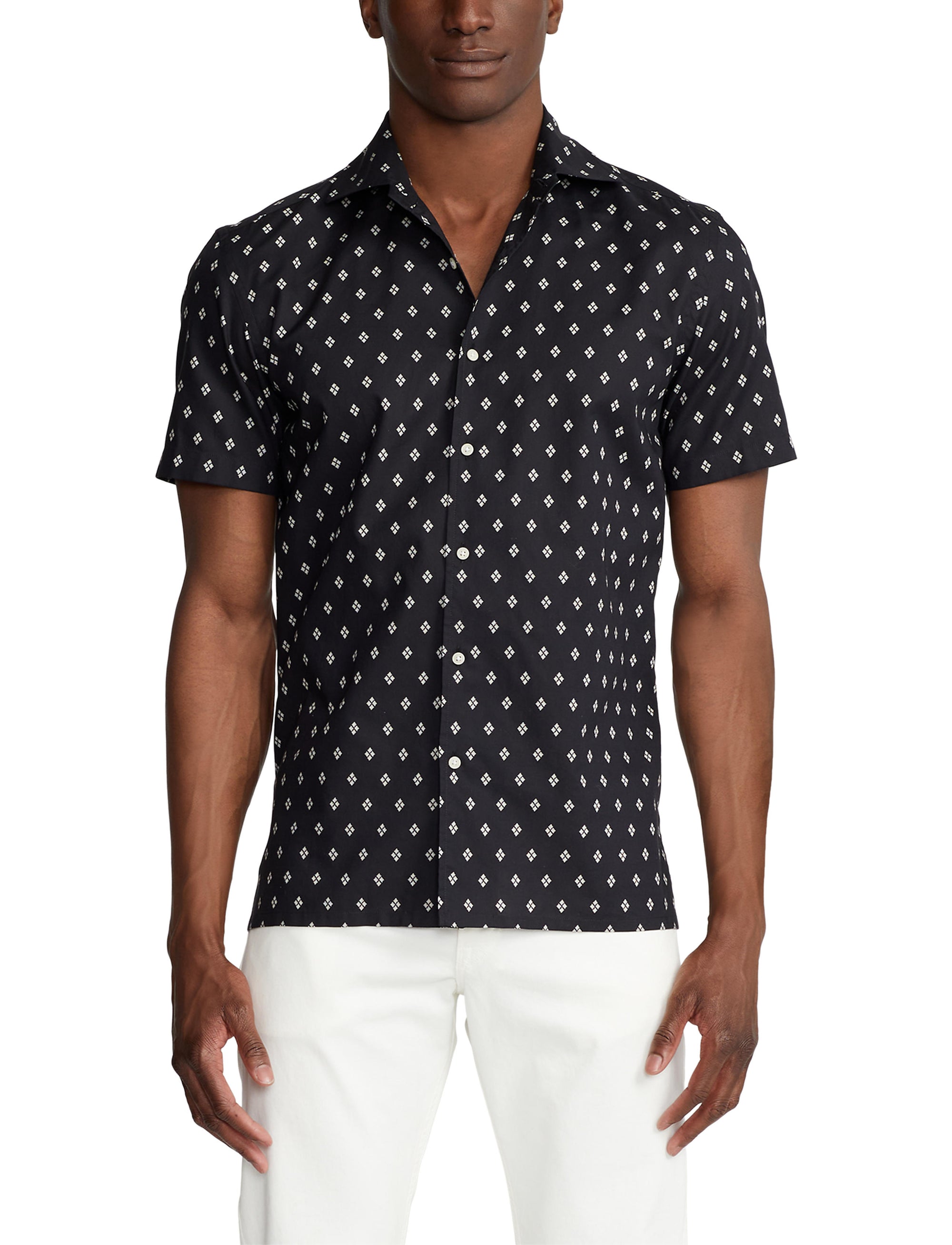 Chemise à motif en sergé - Black & Tan