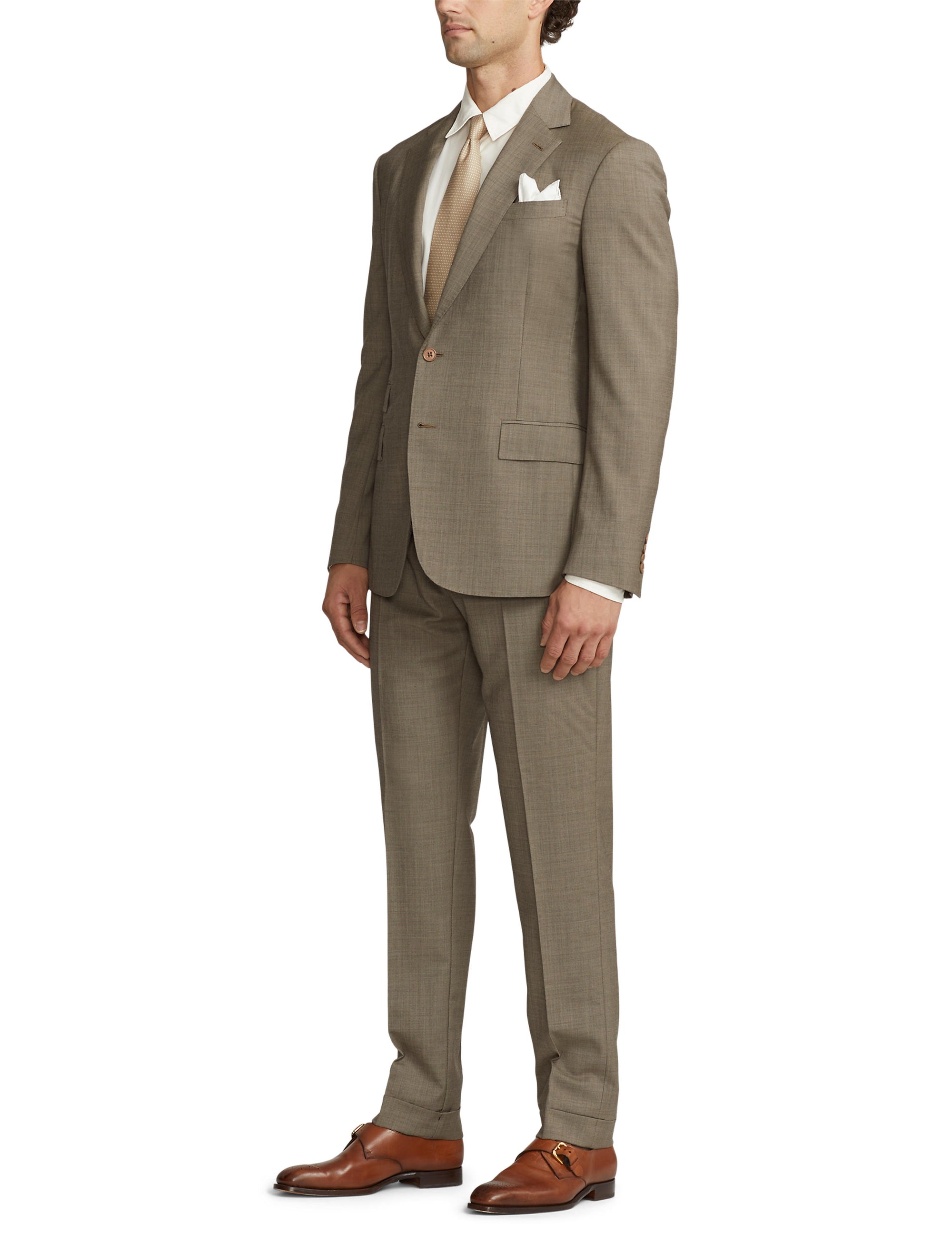 Costume peau de requin Kent en laine - Mocha