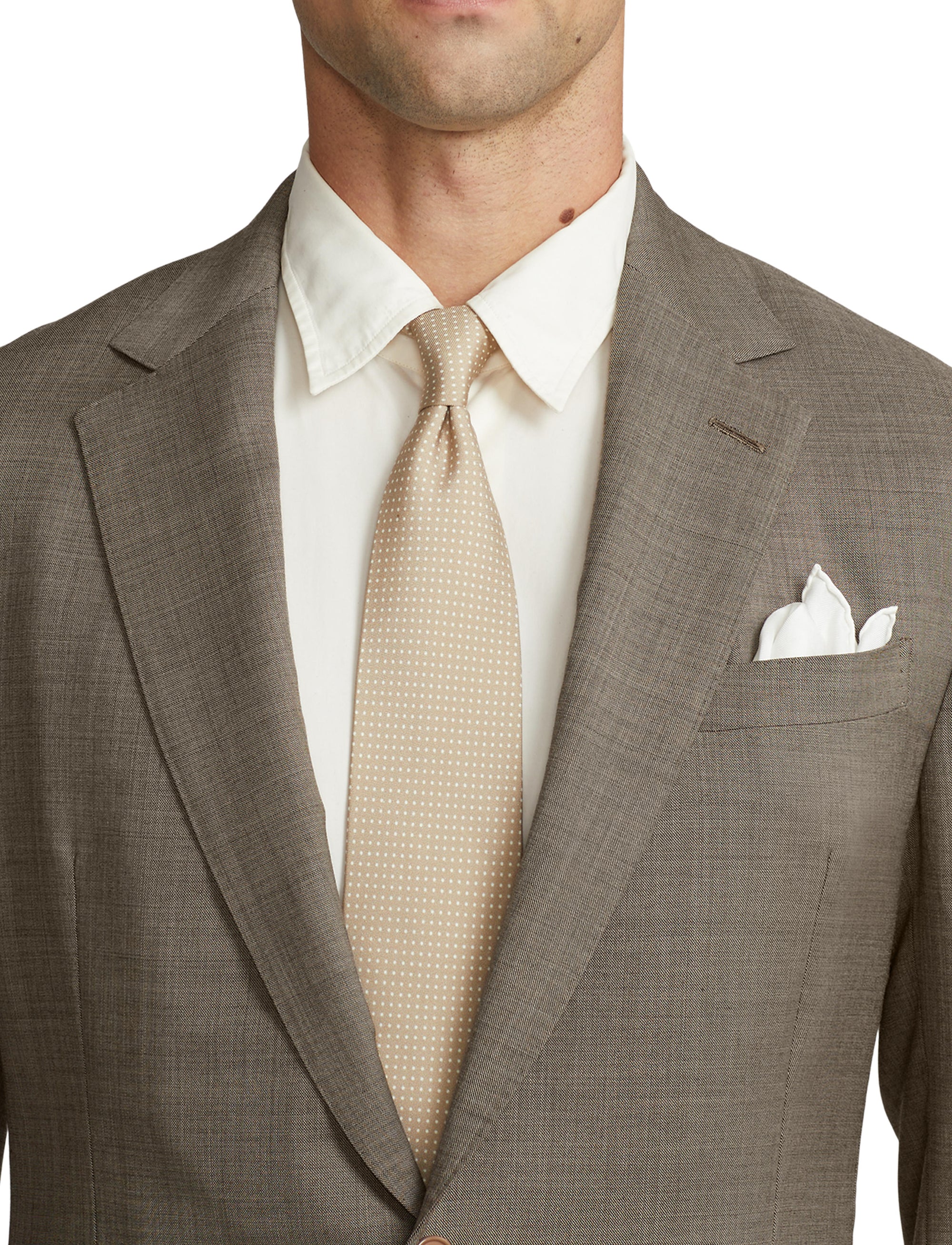 Costume peau de requin Kent en laine - Mocha
