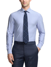 Chemise rayée en jersey stretch - Blue & White