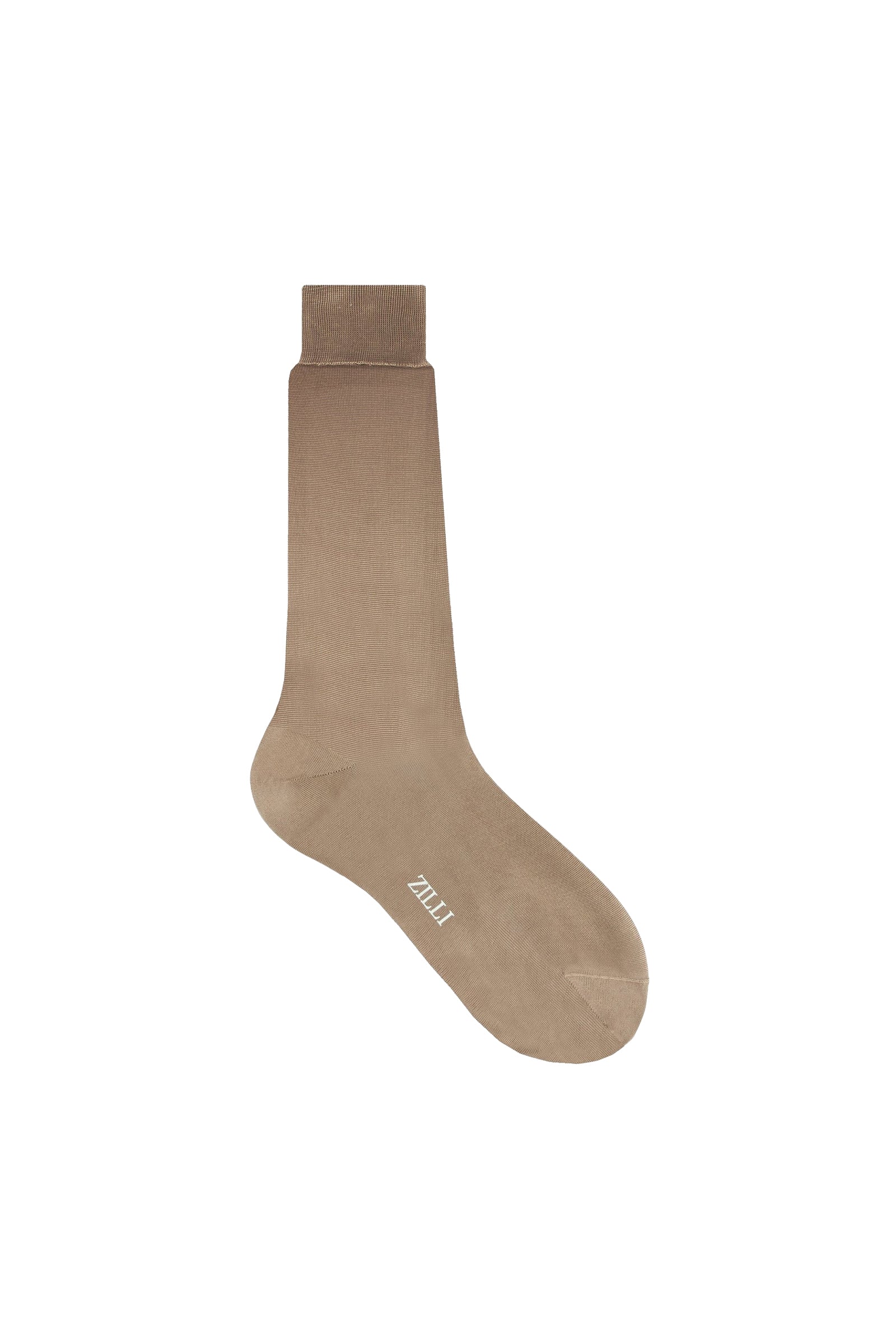 Silk ribbed socks - Beige
