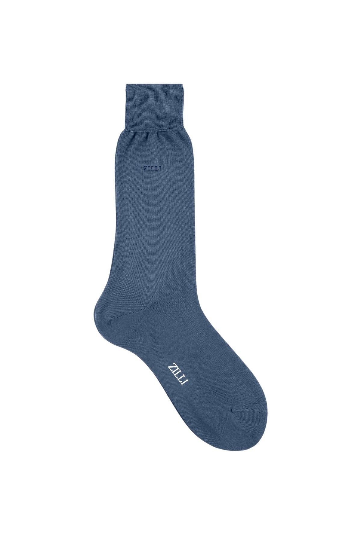 Chaussettes lisses à logo - Blue Jeans