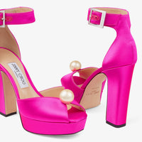 Socorie 120 sandals - Fuchsia & White