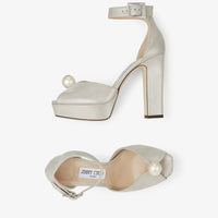 Sandales Socorie 120 en cuir - Champagne & White