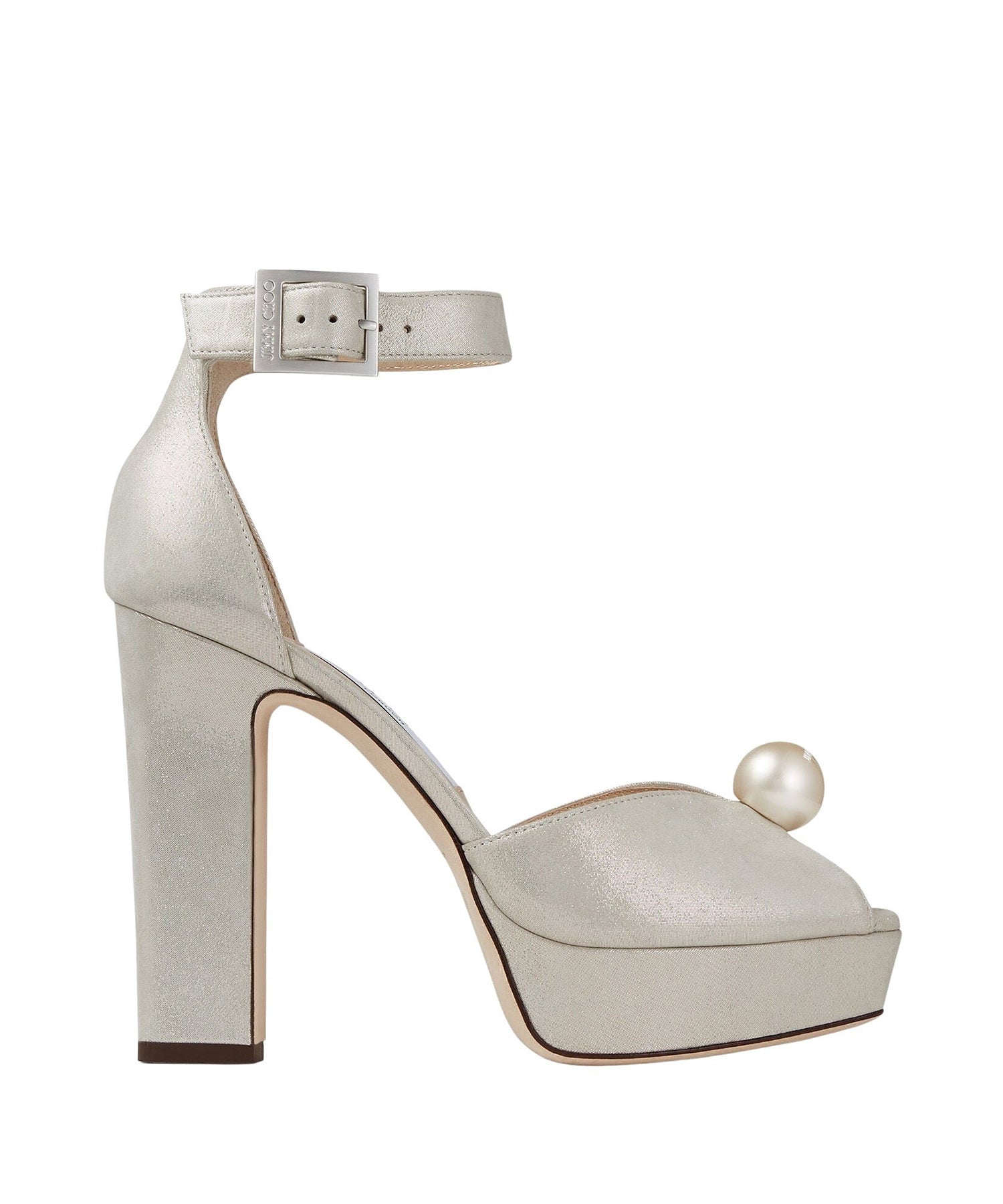 Sandales Socorie 120 en cuir - Champagne & White