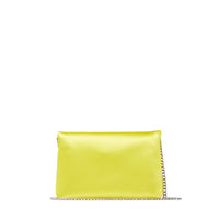 Soft satin card holder with tassel - Yellow & Silver