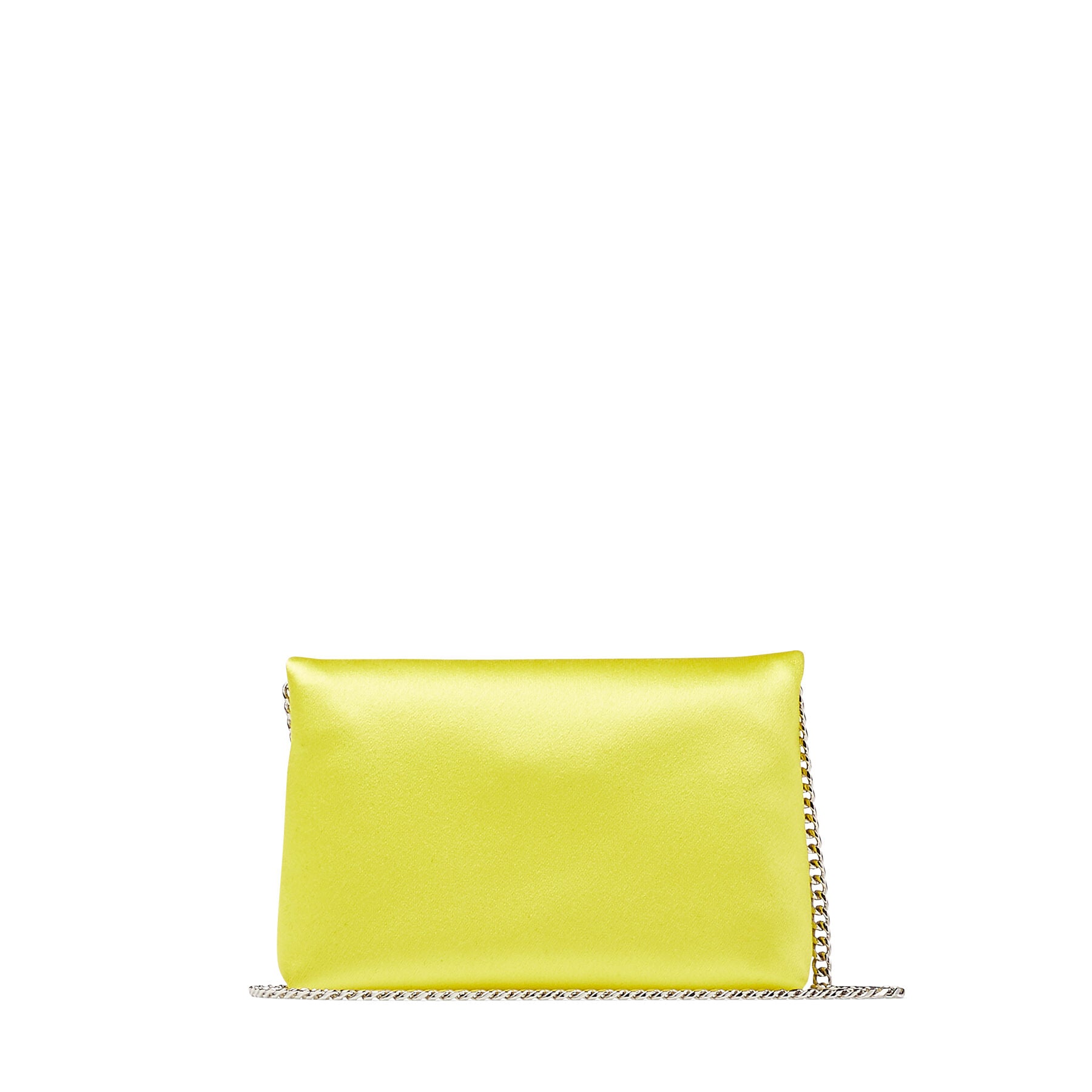 Soft satin card holder with tassel - Yellow & Silver