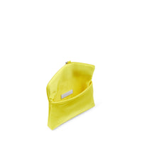 Soft satin card holder with tassel - Yellow & Silver