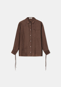 Chemise Soir à manches nouées en lin - Sienna