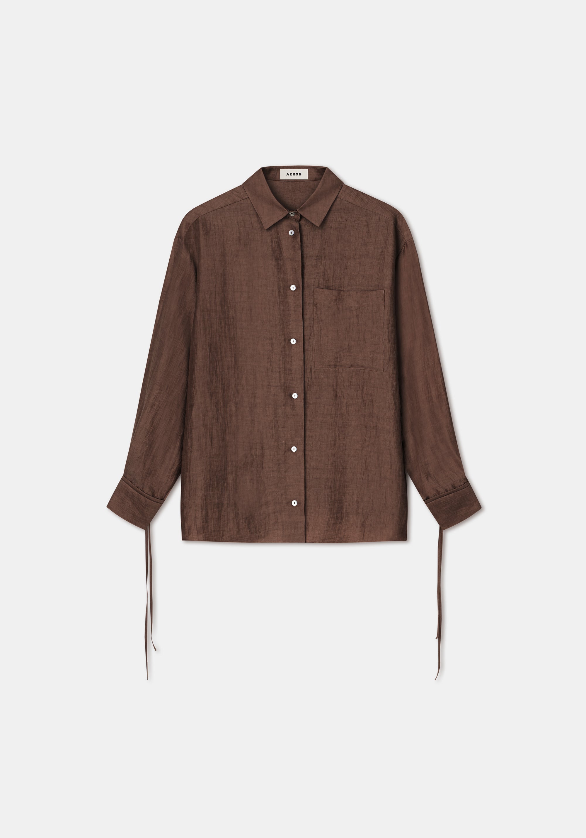 Chemise Soir à manches nouées en lin - Sienna