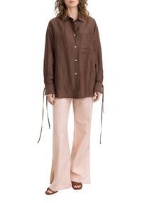 Chemise Soir à manches nouées en lin - Sienna