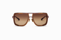 Crystal Brown Brown Metal SOLDIER Lunettes de soleil