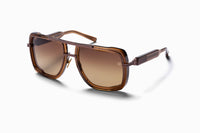 Crystal Brown Brown Metal SOLDIER Lunettes de soleil