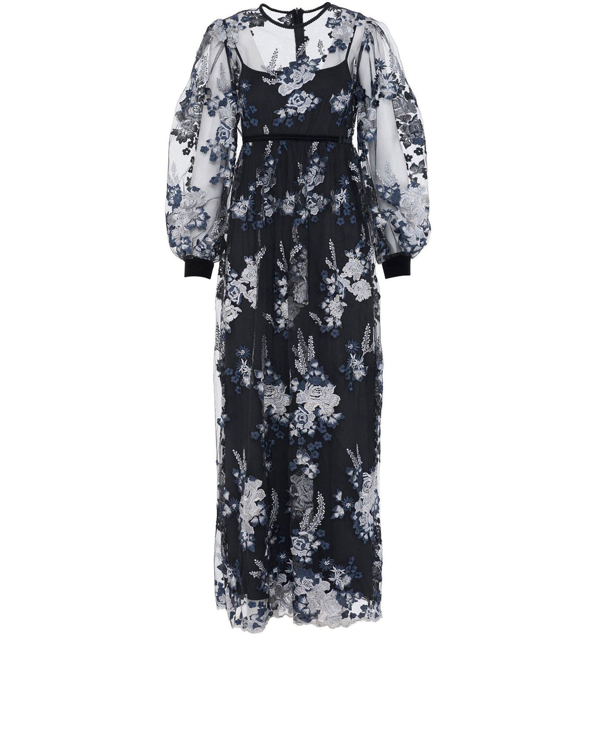 Robe Soleil à détails brodés - Silver Grey