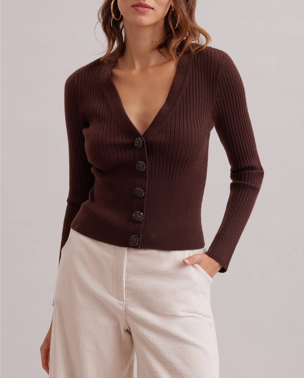 Cardigan court Solfege - Noir