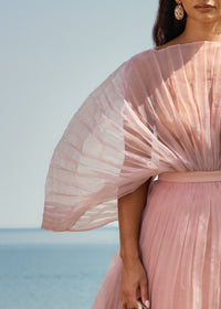 Sombra sculptural draped bodysuit - Powder Pink