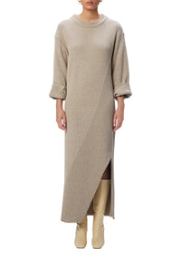Robe longue Sommer côtelée - Beige