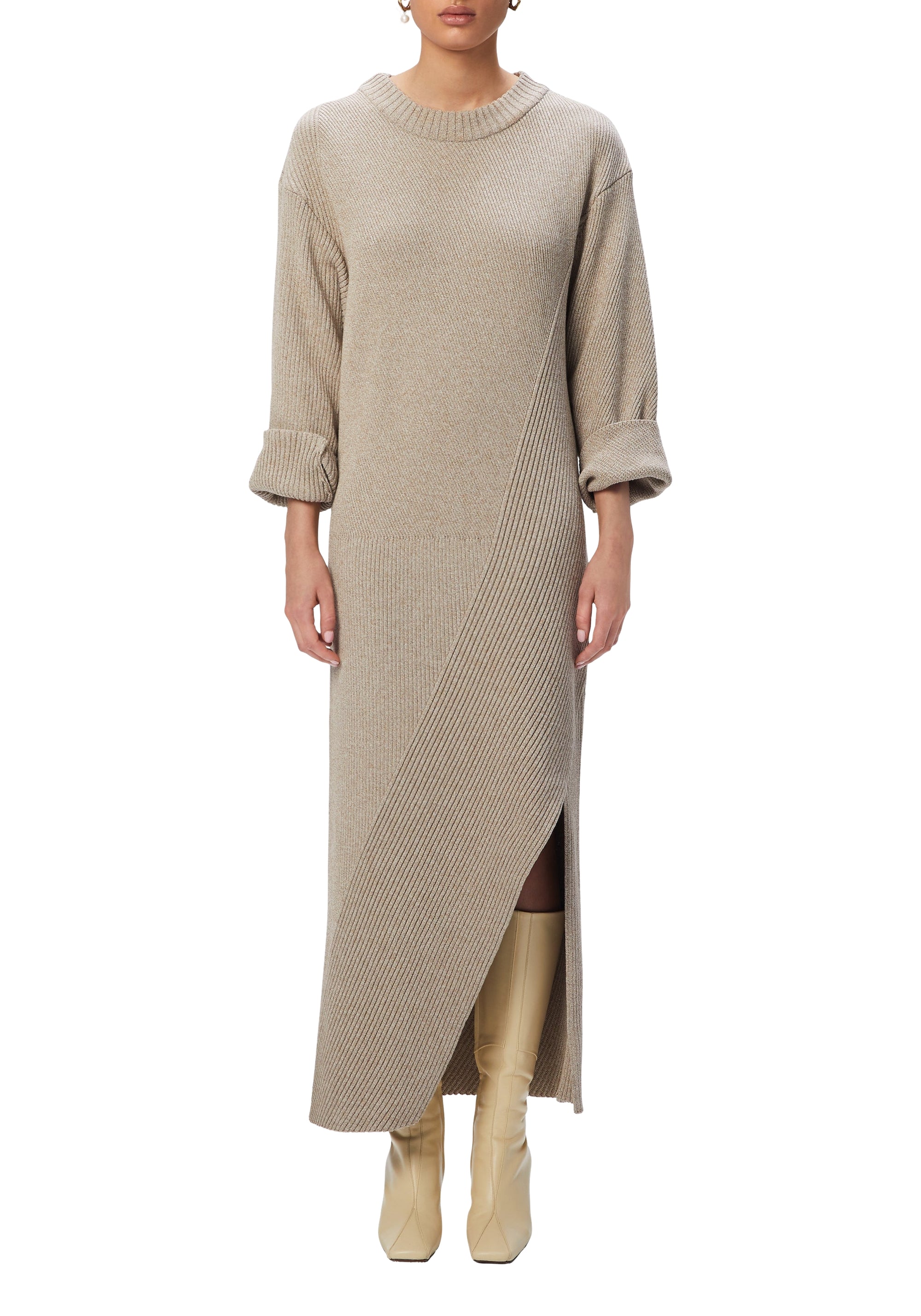 Robe longue Sommer côtelée - Beige