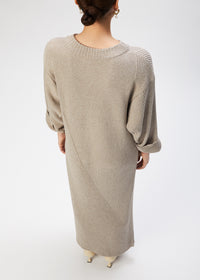 Robe longue Sommer côtelée - Beige