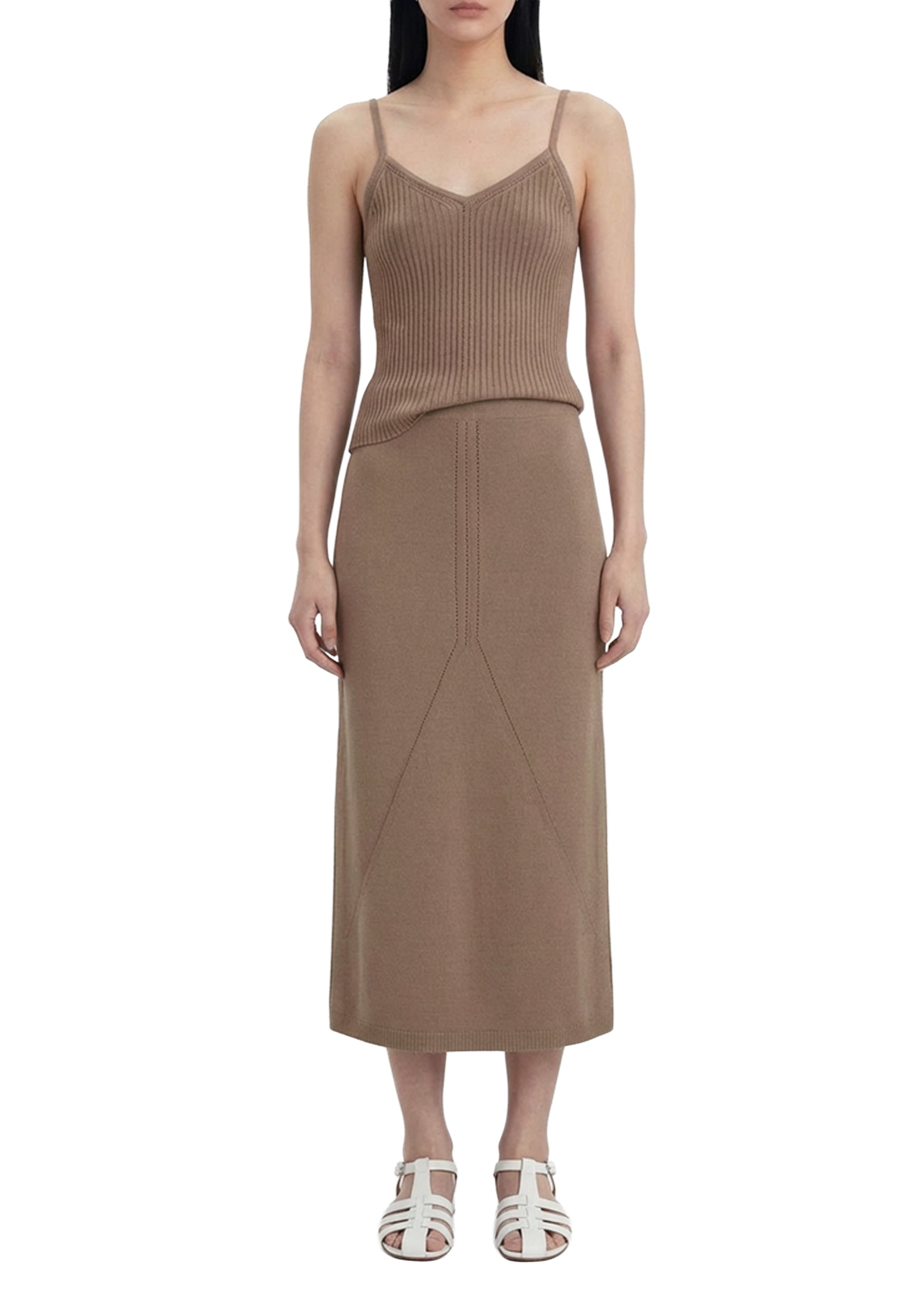 Jupe midi Soothe - Truffle