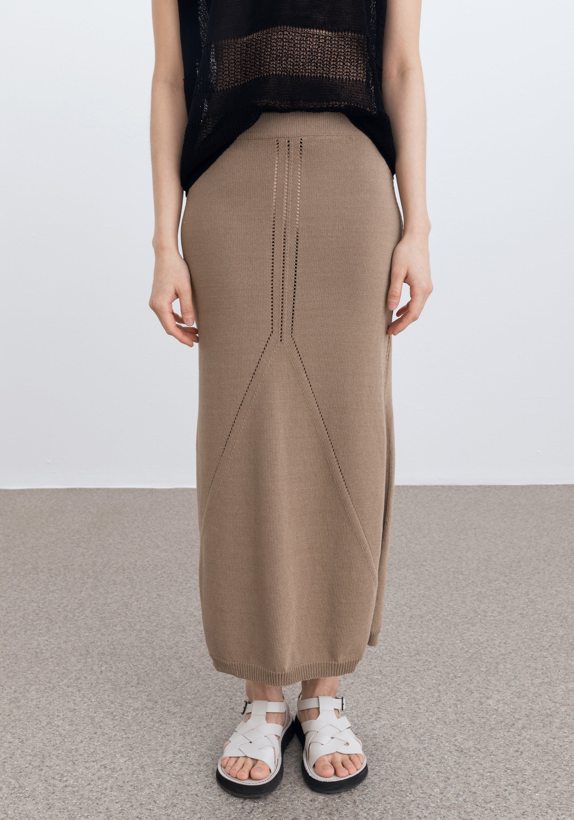 Jupe midi Soothe - Truffle