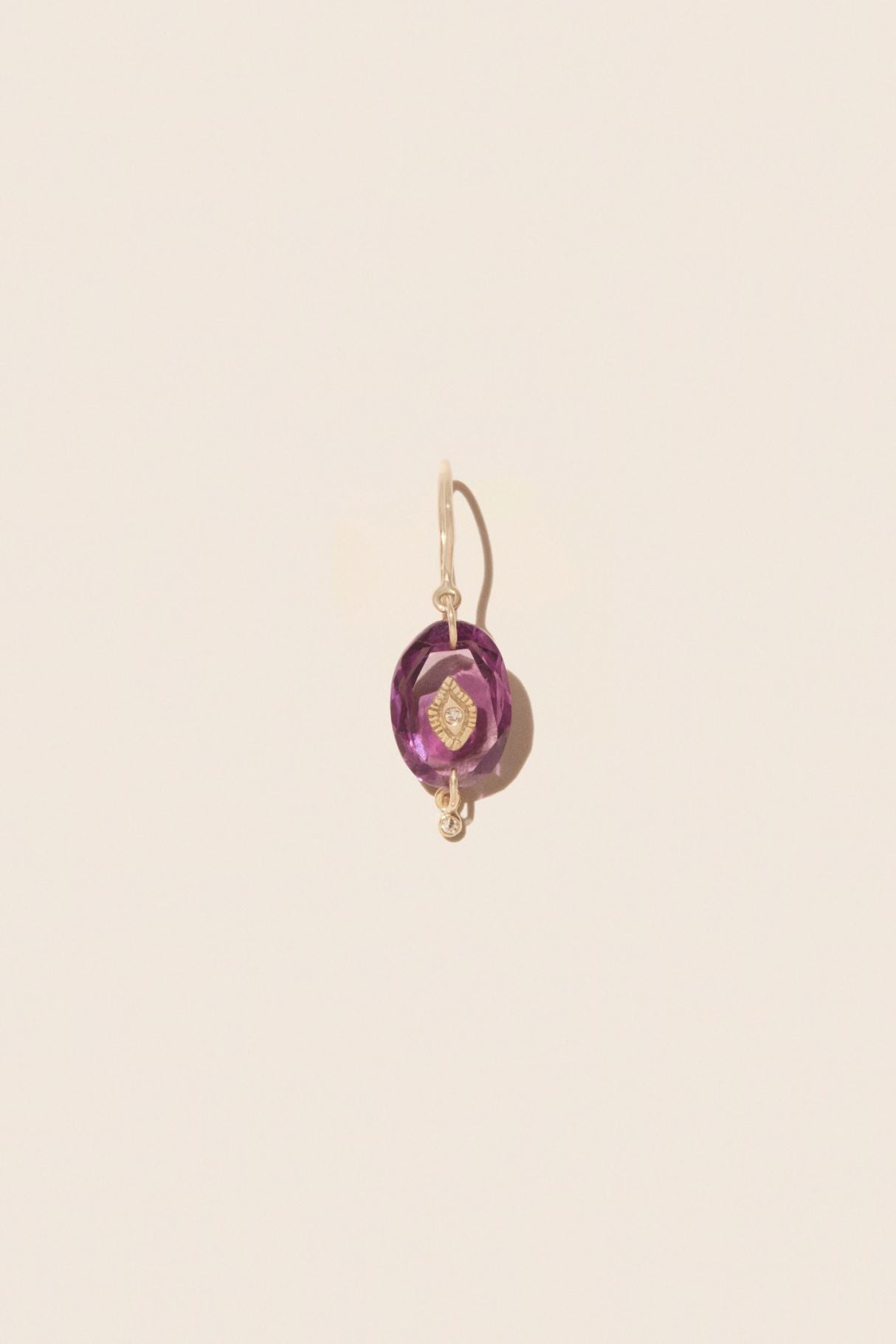 ZDELETE REF A 0 Boucle d'oreille SOUAD Boucle d'oreille PURPLE AMETHYST