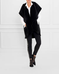 Manteau matelassé Soyeux  - Black