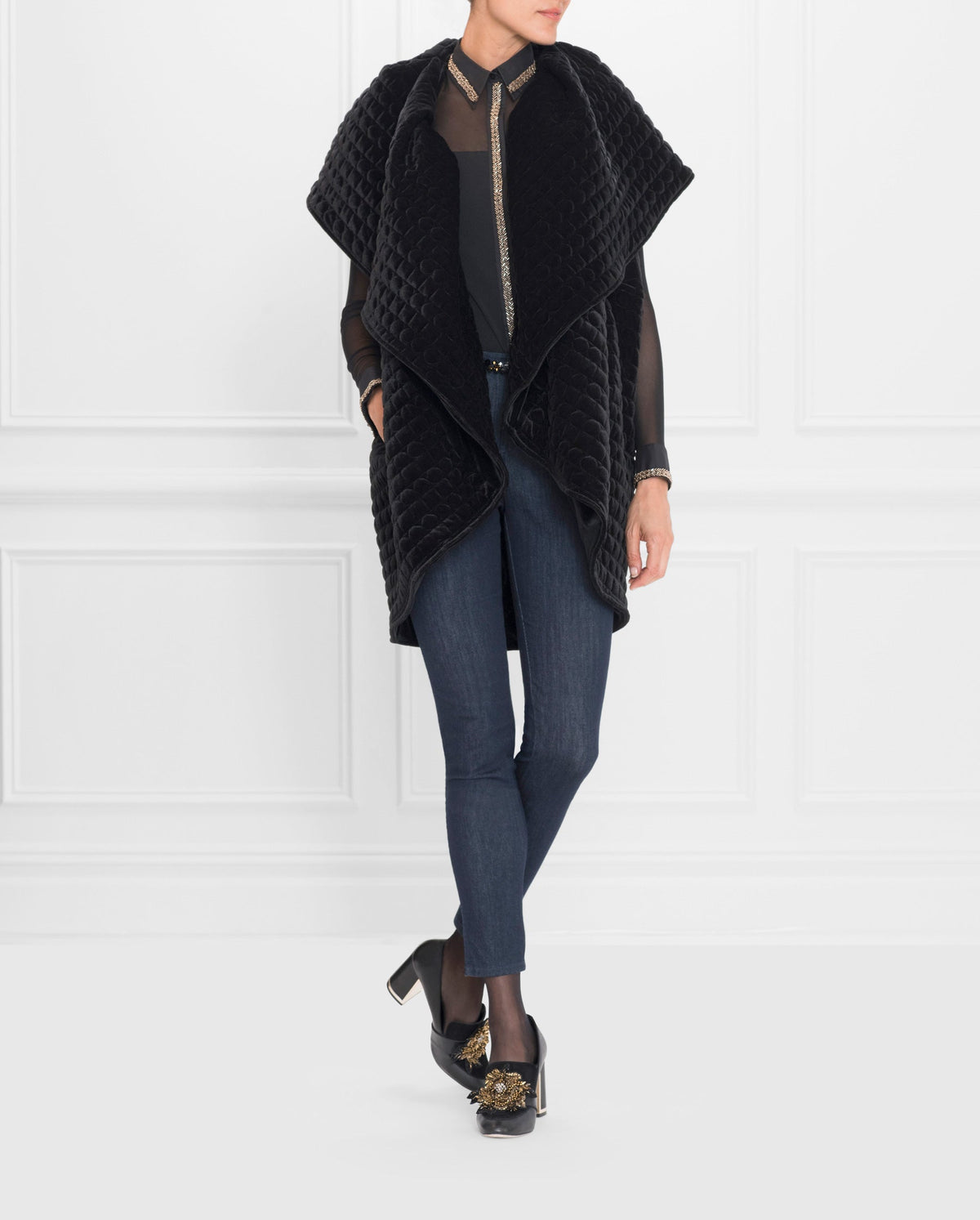 Manteau matelassé Soyeux  - Black
