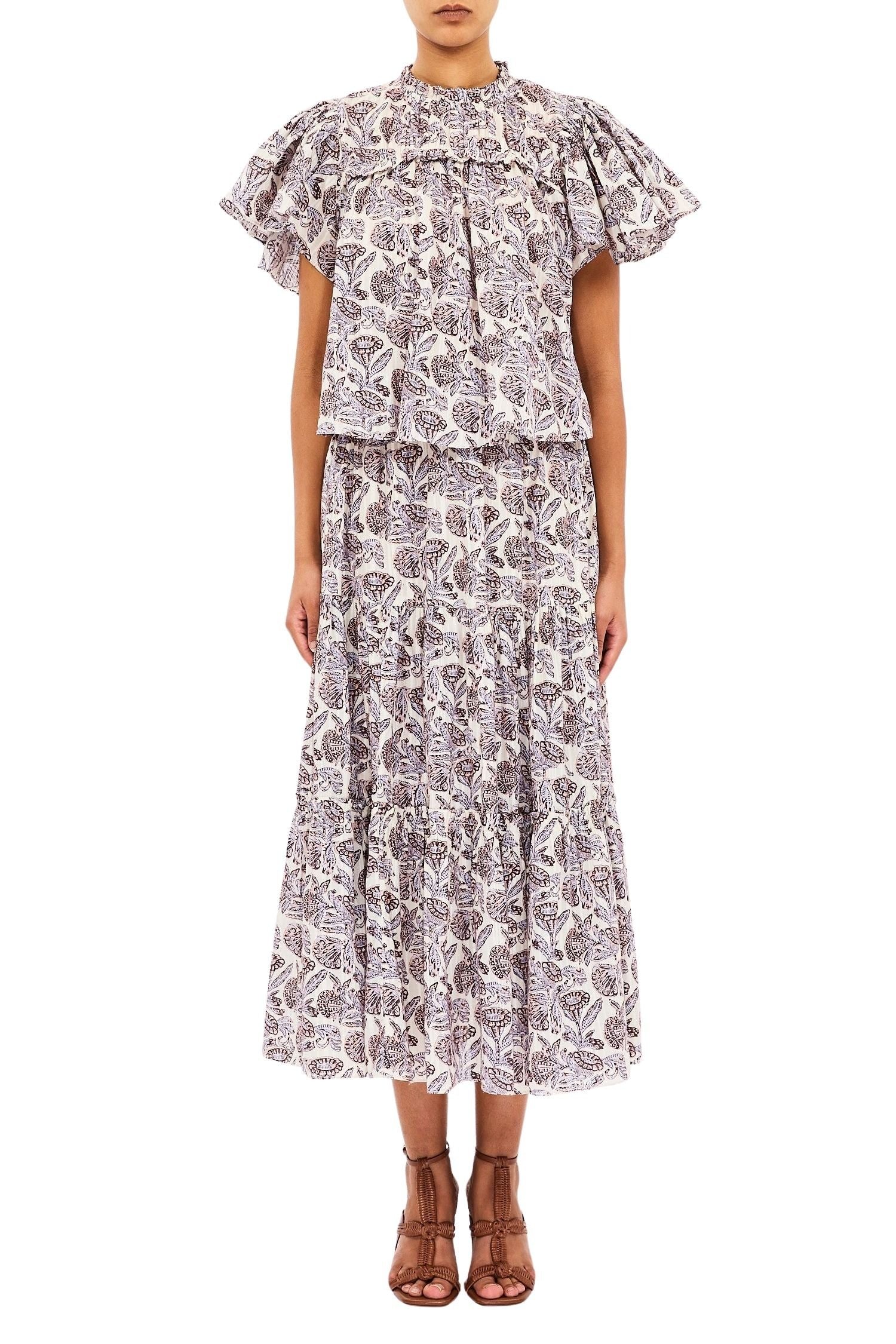 Nessa Cotton Midi Skirt