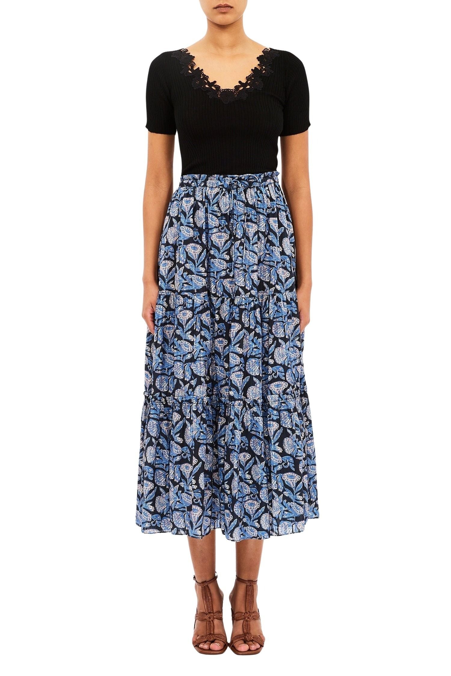 Nessa Cotton Midi Skirt