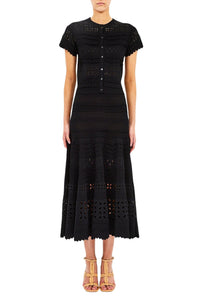 Abriana Eyelet Knit Cardigan