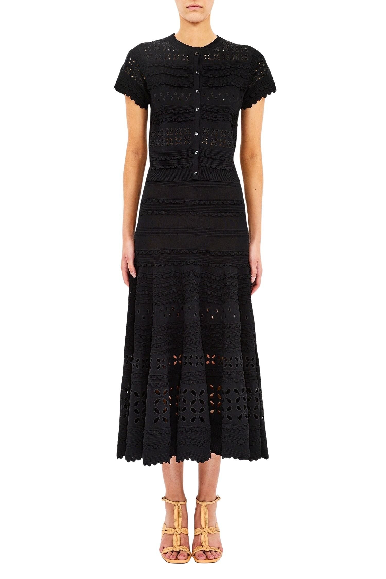 Abriana Eyelet Knit Cardigan
