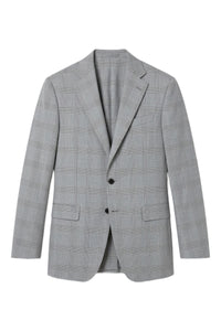 Veste de costume Paris à carreaux en laine - Soft Grey