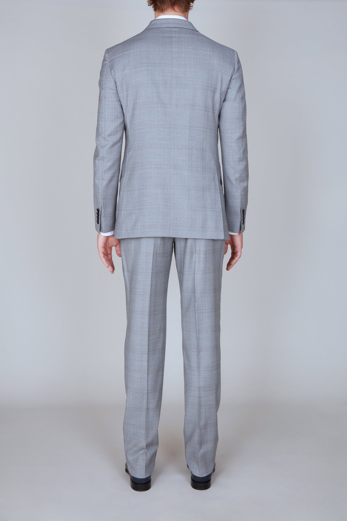 Veste de costume Paris à carreaux en laine - Soft Grey