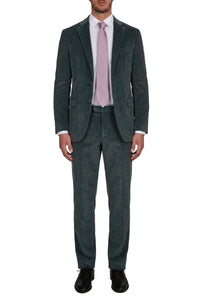 Blazer à fines côtes en velours - Vert