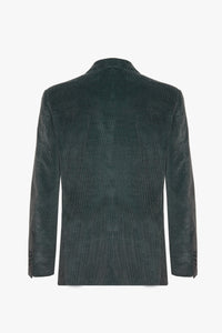 Blazer à fines côtes en velours - Vert
