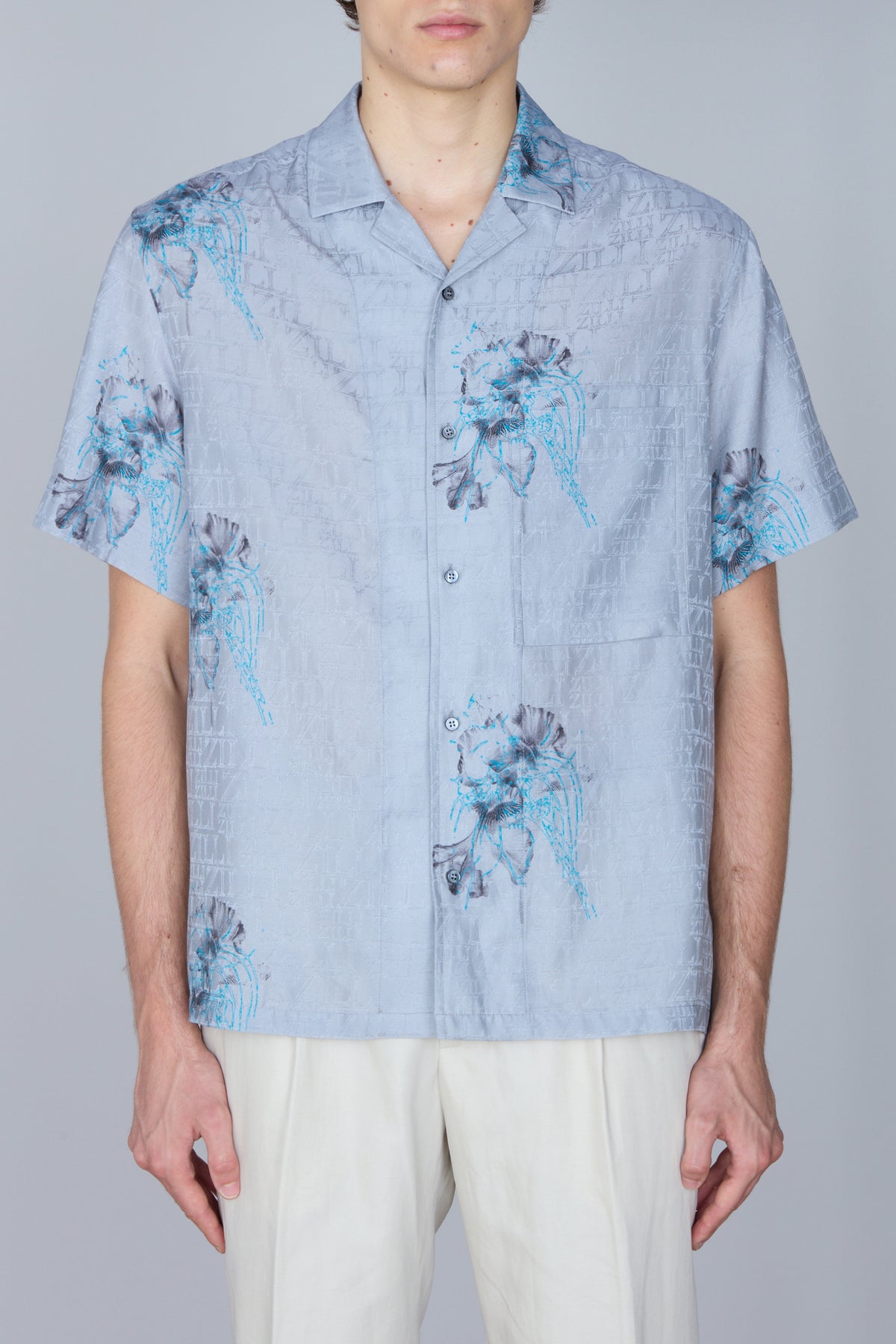 Chemise à logo en soie - Parma Violet