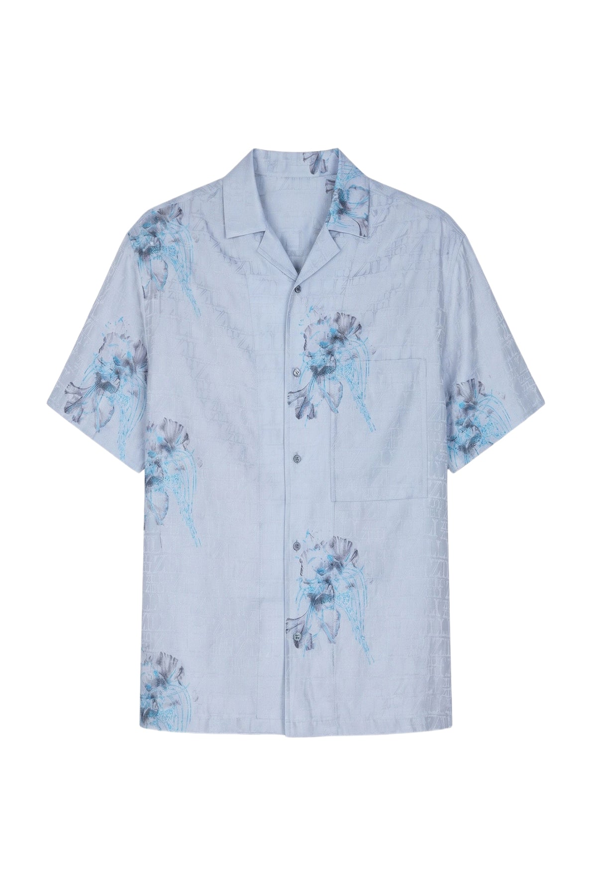 Chemise à logo et motifs en soie - Parma Violet