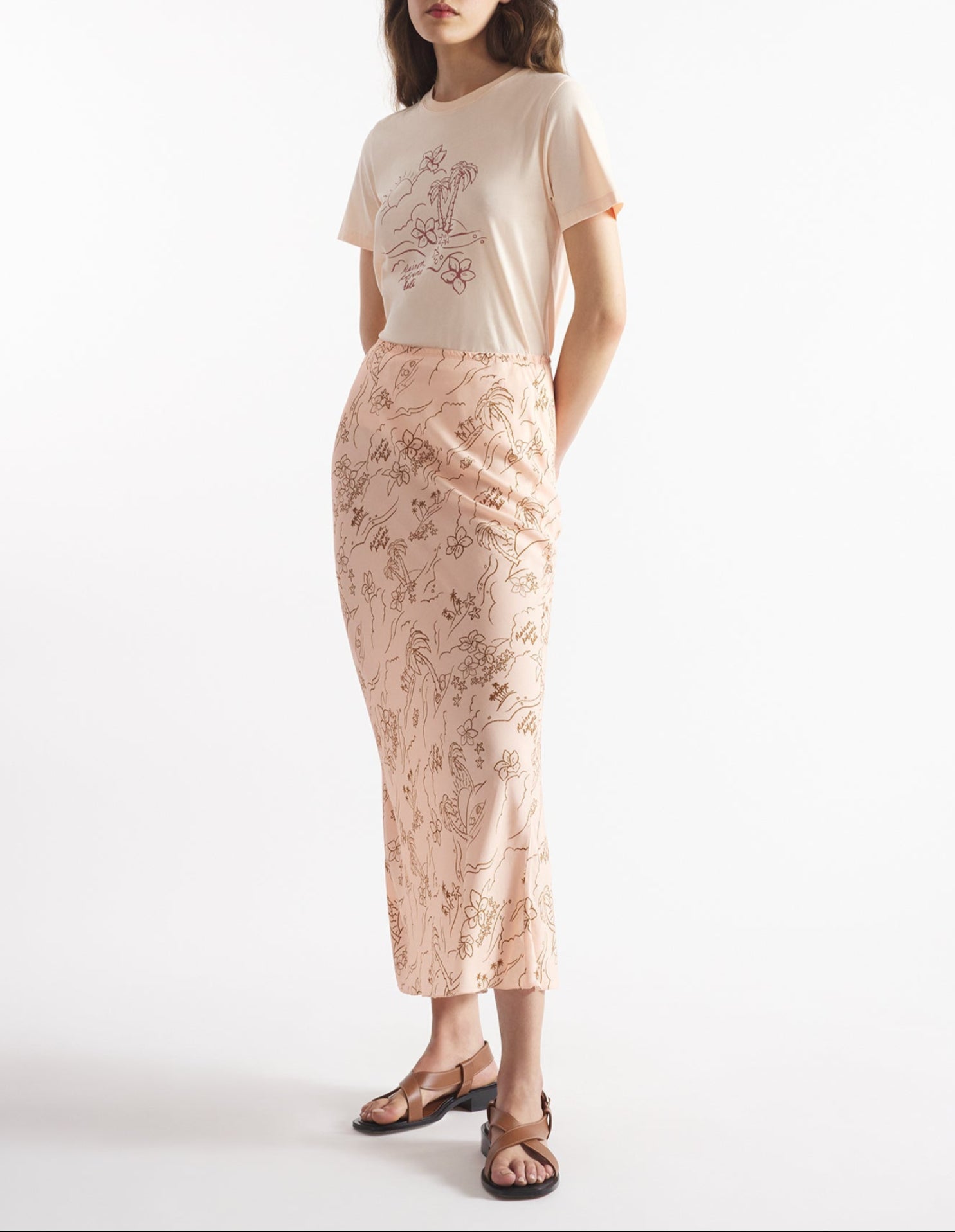 T-shirt avec impression - Pale Peach