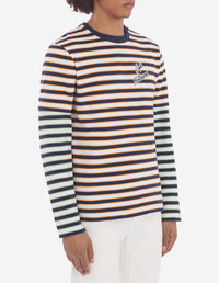 T-shirt imprimé à l'avant - Navy Fox Stripes