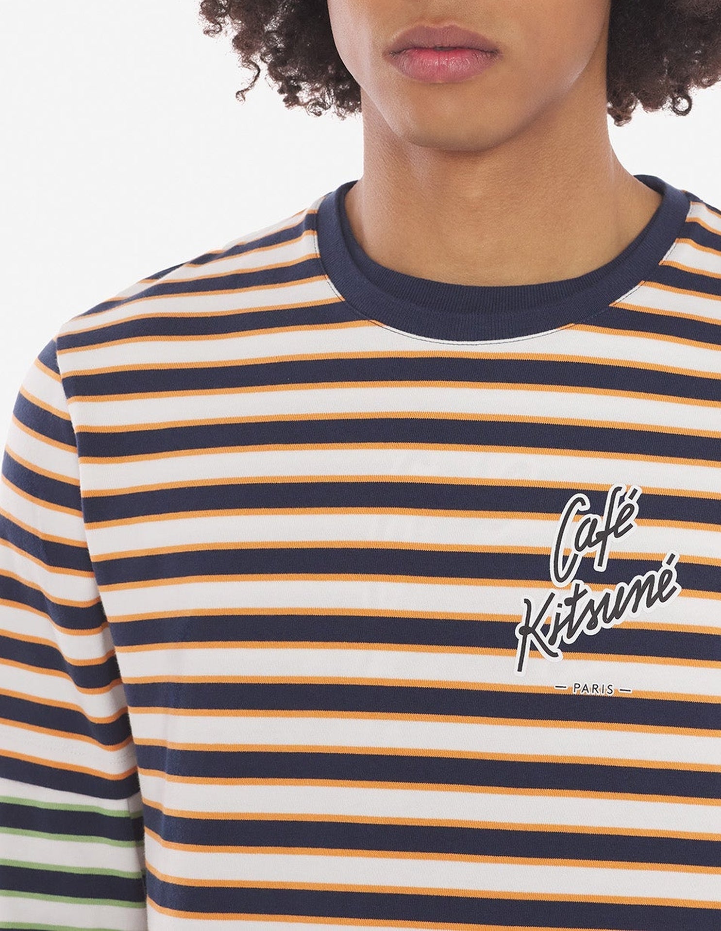 T-shirt imprimé à l'avant - Navy Fox Stripes