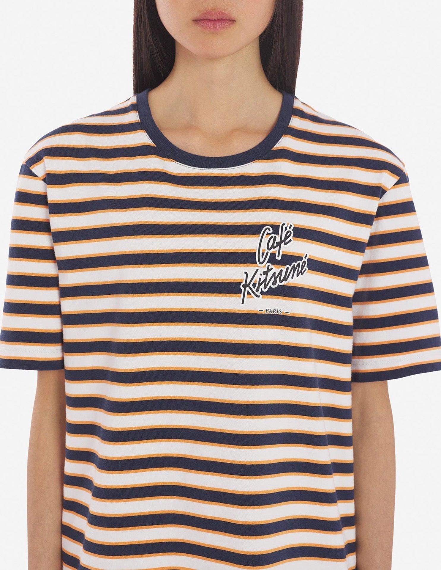 T-shirt imprimé à l'avant - Navy Fox Stripes