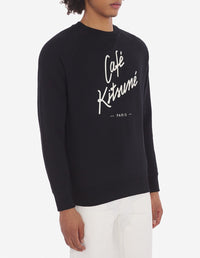 Sweatshirt Café Kitsuné à col rond - Black