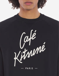 Sweatshirt Café Kitsuné à col rond - Black