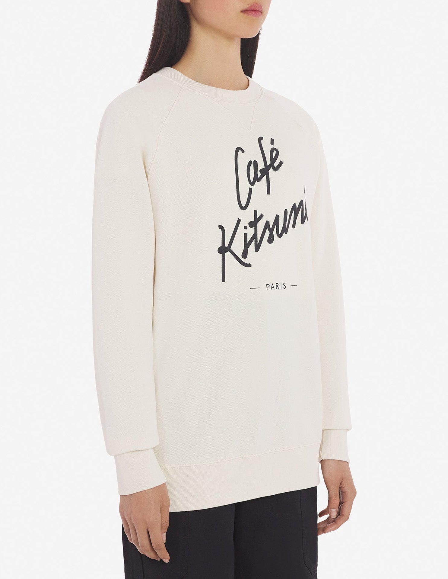 Sweatshirt Café Kitsuné à col rond - Latte