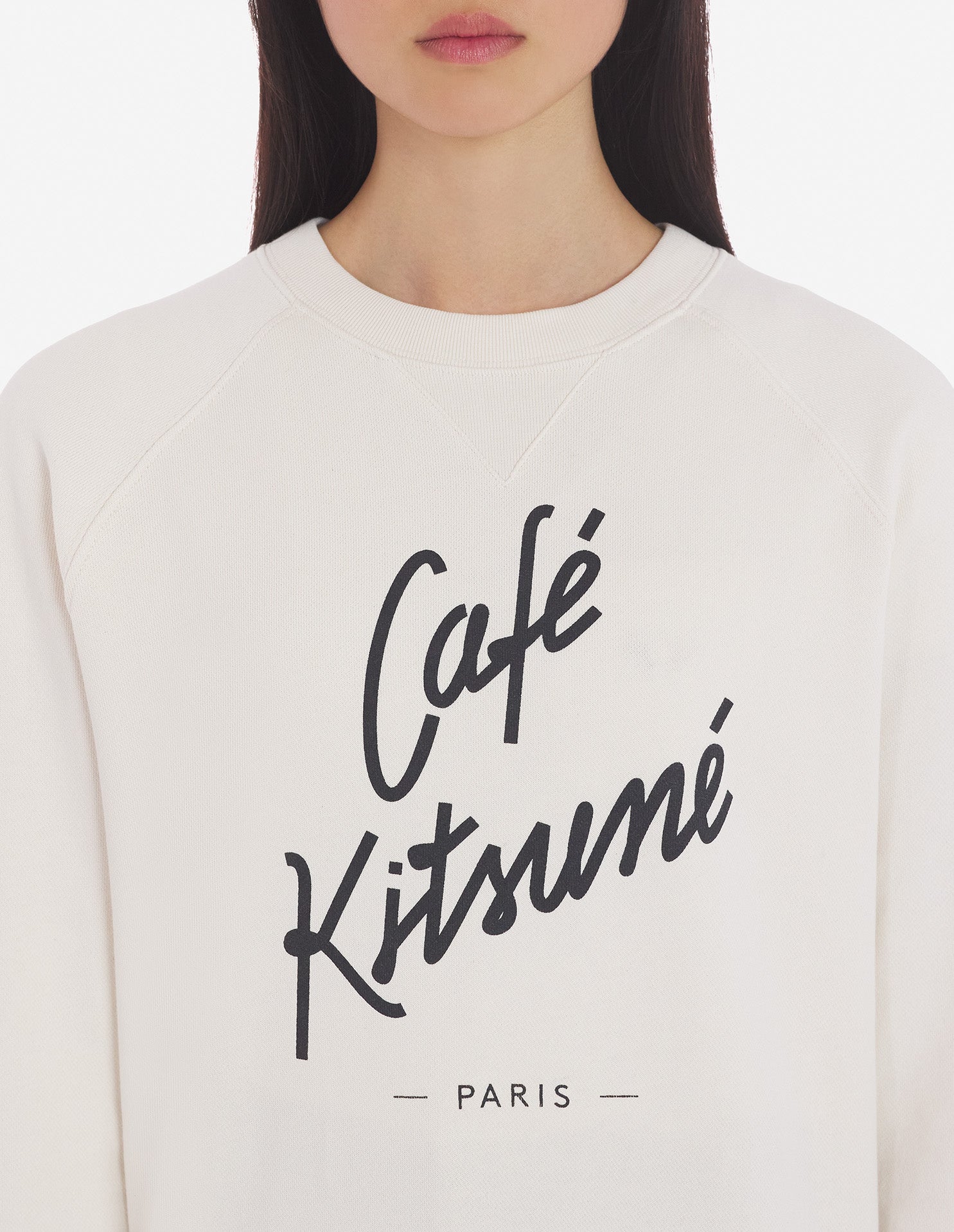 Sweatshirt Café Kitsuné à col rond - Latte