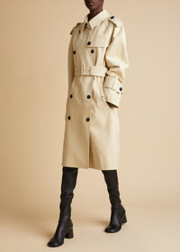 Manteau Spellman en cuir - Bone